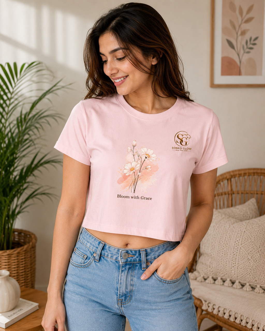 Bloom with Grace Floral Graphic T-Shirt
