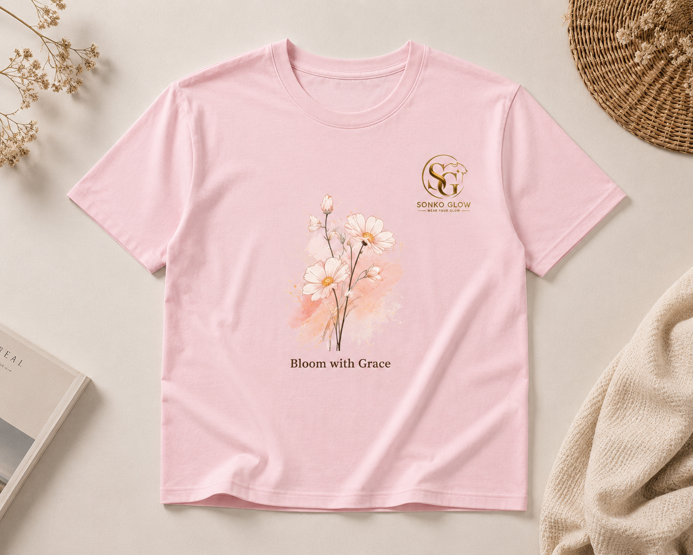 Bloom with Grace Floral Graphic T-Shirt